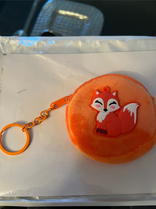 Other - Kids Plush NWOT Orange Fox Plush Coin/ Keychain Pouch